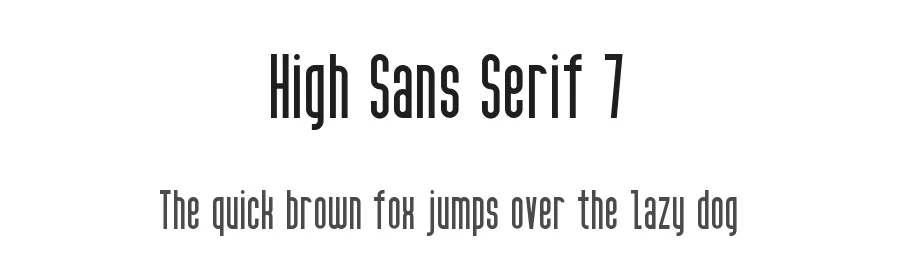 High Sans Serif 7