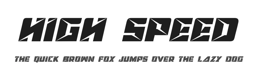 High Speed by GFR Creative — Display Font