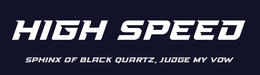 High Speed by 177Studio — Display Font — thumbnail 2