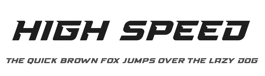 High Speed by 177Studio โ Display Font