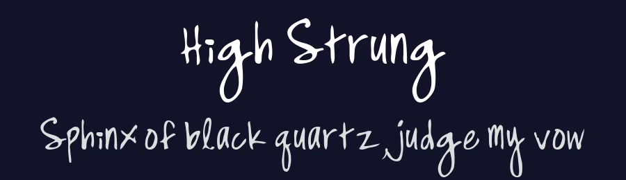 High Strung — Script Handwritten Font — thumbnail 2