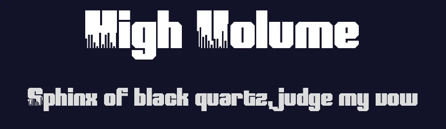 High Volume by rayhan — Display Font — thumbnail 2