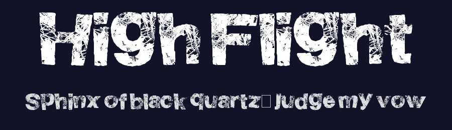 High Flight by Xerographer Fonts — Decorative Font — thumbnail 2