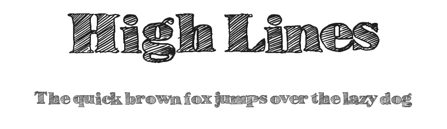 High Lines by Xerographer Fonts — Decorative Font
