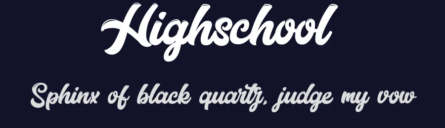 Highschool by Cat.B — Script Handwritten Font — thumbnail 2