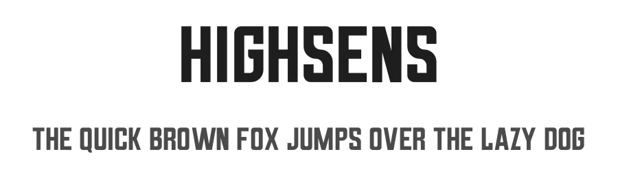 Highsens by ochadoankk β Sans Serif Font