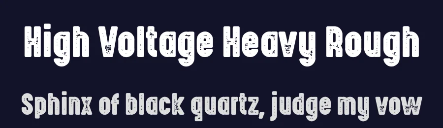 High Voltage Heavy Rough by Levi Szekeres — Decorative Font — thumbnail 2