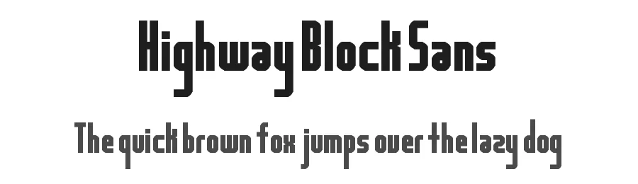 Highway Block Sans