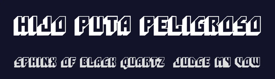 Hijo Puta Peligroso by Woodcutter — Display Font — thumbnail 2