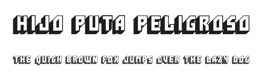Hijo Puta Peligroso by Woodcutter — Display Font