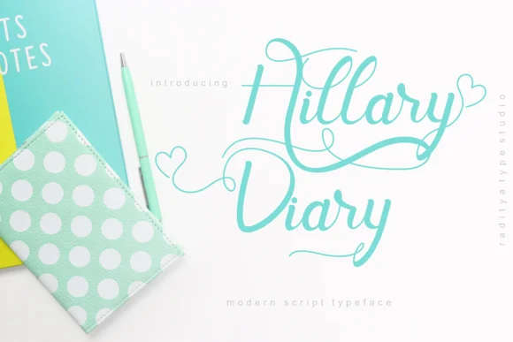 Hillary Diary Font by RT Studio — Script Handwritten Font