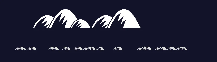 Hills by Vladimir Nikolic — Dingbats Font — thumbnail 2