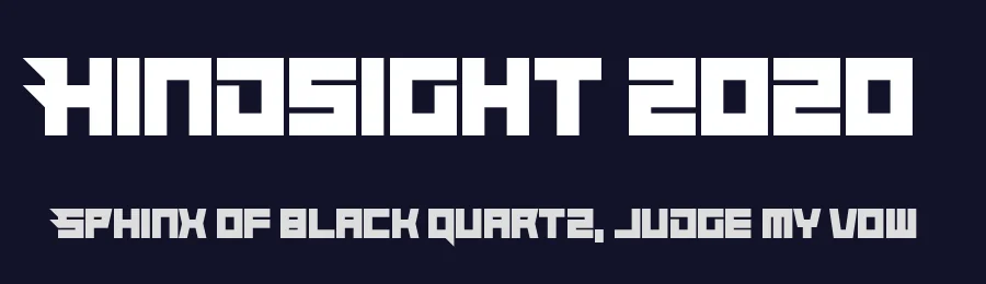Hindsight 2020 by Chequered Ink — Display Font — thumbnail 2