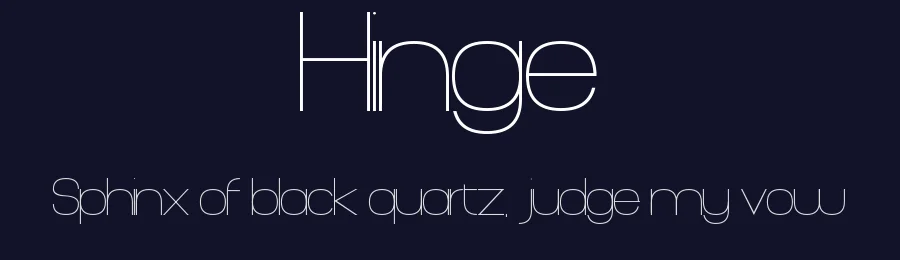 Hinge by Bud White — Sans Serif Font — thumbnail 2