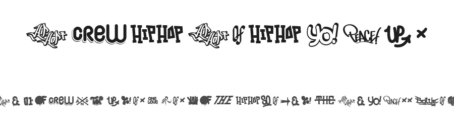Hip Hop Lab 1 by Qkila — Dingbats Font