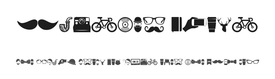 Hipster Icons by Woodcutter — Dingbats Font