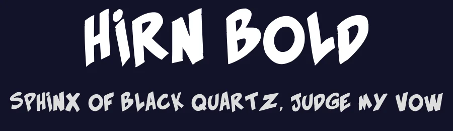 Hirn Bold by Laurent Hirn — Decorative Font — thumbnail 2