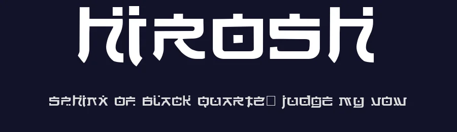 Hirosh by Jonathan Smith — Decorative Font — thumbnail 2