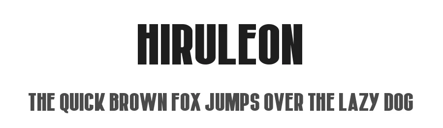 Hiruleon by Chequered Ink — Sans Serif Font
