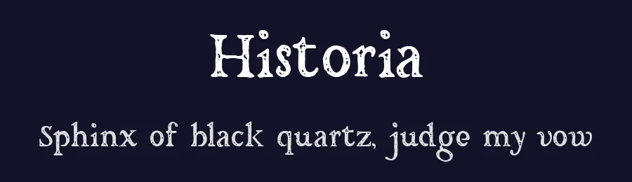 Historia by Burntilldead Typefoundry — Decorative Font — thumbnail 2