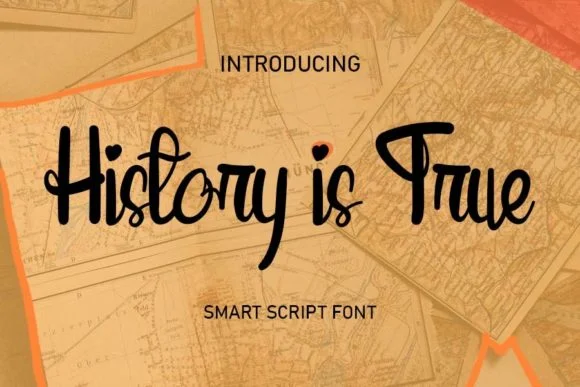 History is True Font by shiddiq.art — Script Handwritten Font