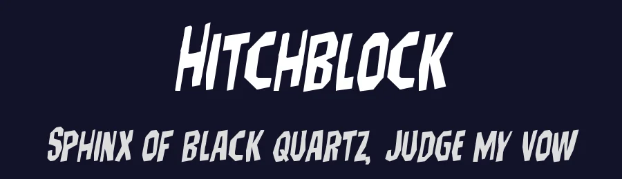 Hitchblock by Iconian Fonts — Decorative Font — thumbnail 2