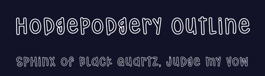 Hodgepodgery Outline by Brittney Murphy Design — Decorative Font — thumbnail 2
