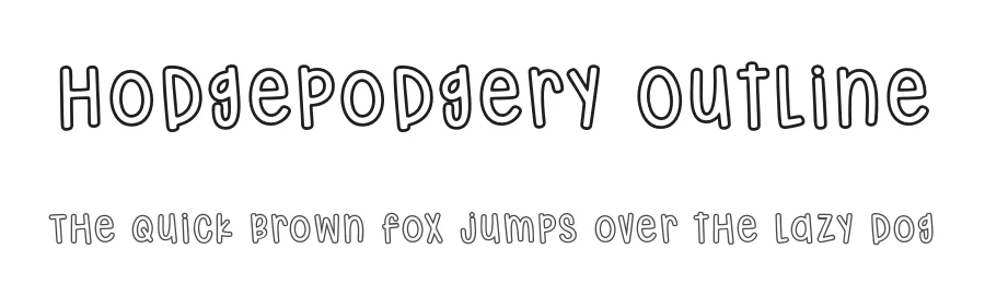 Hodgepodgery Outline by Brittney Murphy Design — Decorative Font