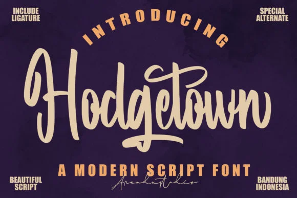 Hodgetown Font by Arendxstudio — Script Handwritten Font