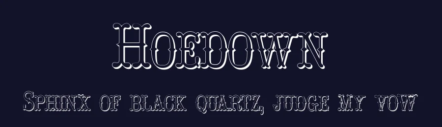 Hoedown by Dieter Steffmann — Decorative Font — thumbnail 2
