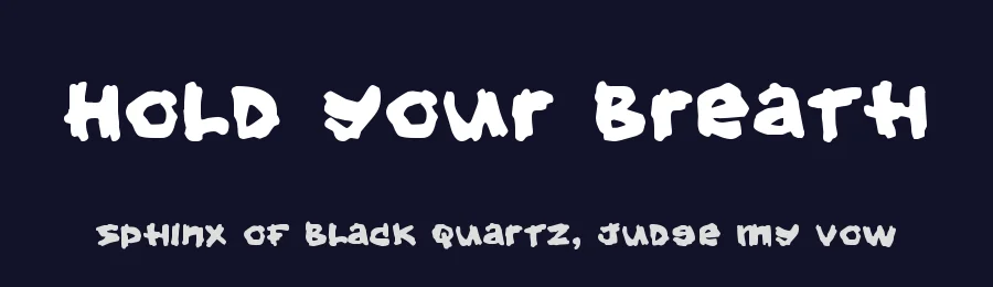 Hold your breath by Pizzadude — Decorative Font — thumbnail 2