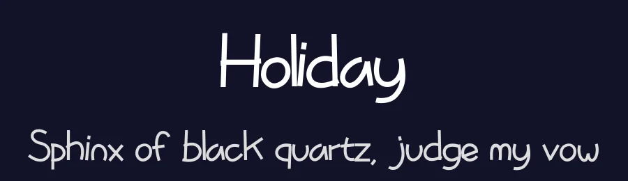 Holiday by Typeting Studio — Decorative Font — thumbnail 2
