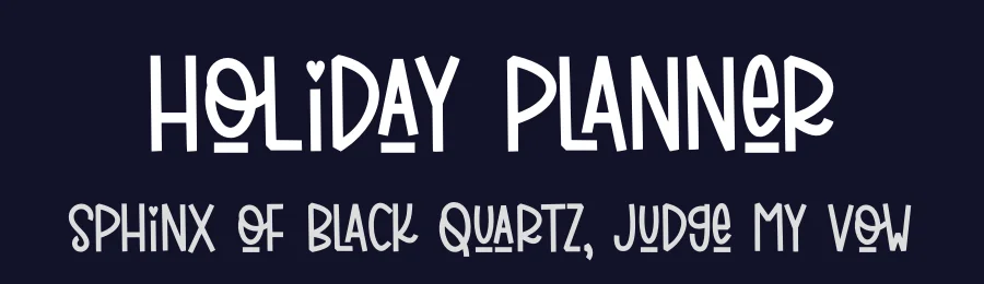 Holiday Planner by Kurnia Setyadi — Decorative Font — thumbnail 2