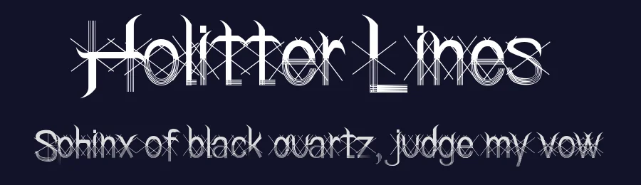 Holitter Lines by Biffe Holitter — Decorative Font — thumbnail 2