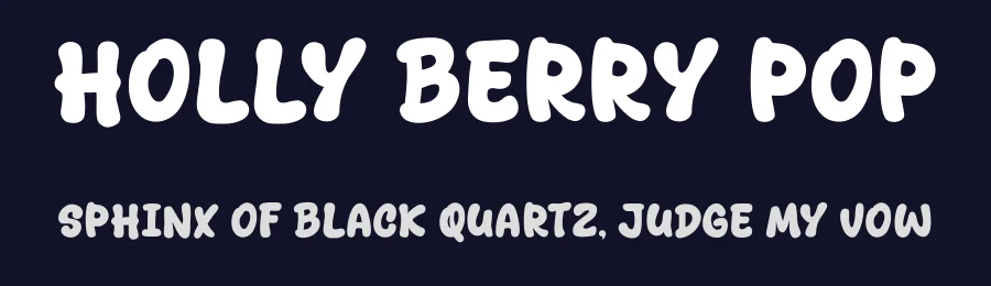 Holly Berry Pop by Khurasan — Decorative Font — thumbnail 2