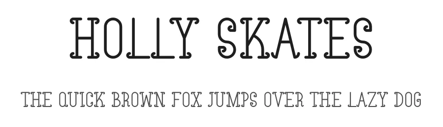 Holly Skates by Pian45 Studio — Decorative Font