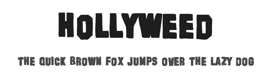 Hollyweed by Woodcutter — Decorative Font