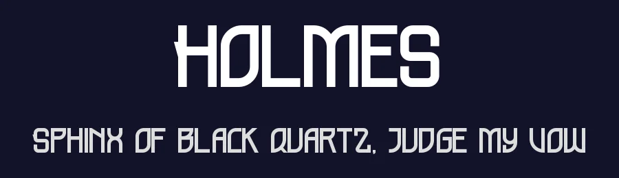 Holmes by Riyadh Rahman — Sans Serif Font — thumbnail 2