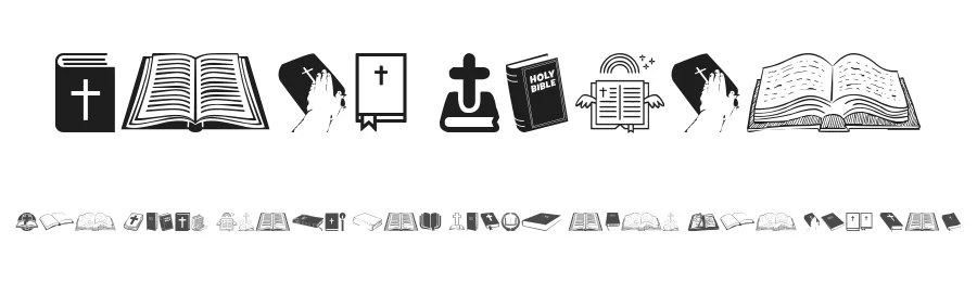 Holy Bible by Woodcutter — Dingbats Font