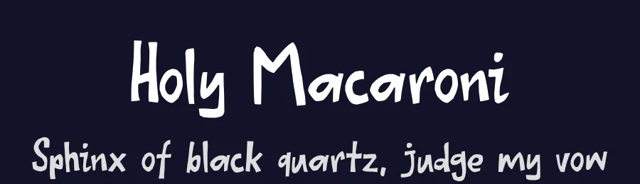 Holy Macaroni by D K — Decorative Font — thumbnail 2