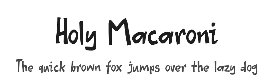 Holy Macaroni by D K β Decorative Font