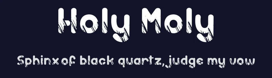 Holy Moly by dcoxy - Greg Medina — Sans Serif Font — thumbnail 2