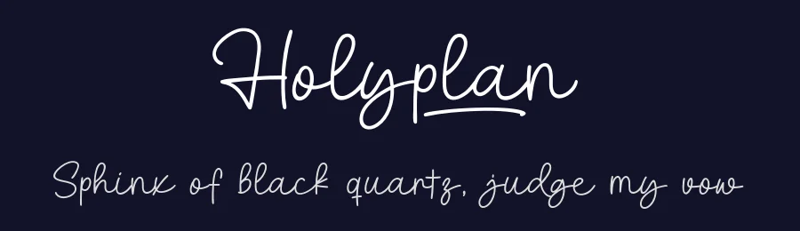 Holyplan by Khurasan — Script Handwritten Font — thumbnail 2