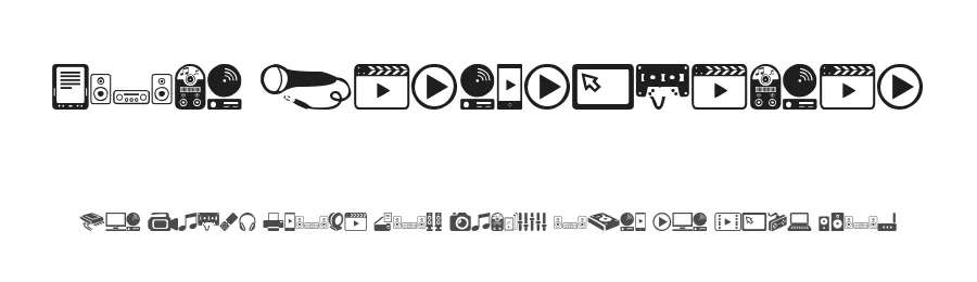 Home Entertainment by Woodcutter — Dingbats Font