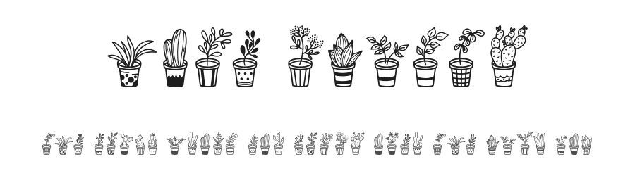 Home Plants by Letterayu — Dingbats Font