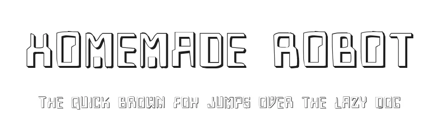 Homemade Robot by Iconian Fonts — Display Font