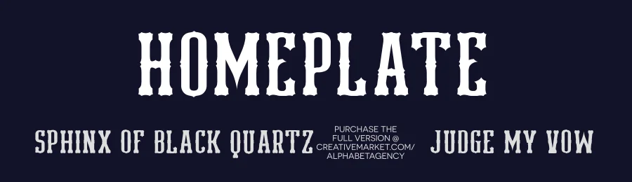 Homeplate by Jonathan Swinn — Decorative Font — thumbnail 2