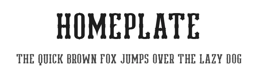 Homeplate by Jonathan Swinn — Decorative Font