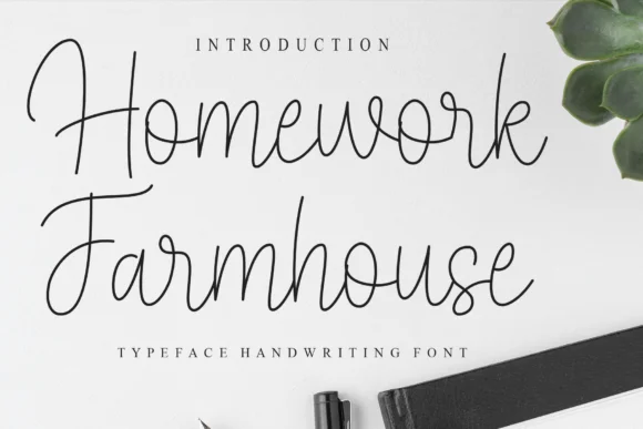 Homework Farmhouse Font by Misterletter.co — Script Handwritten Font
