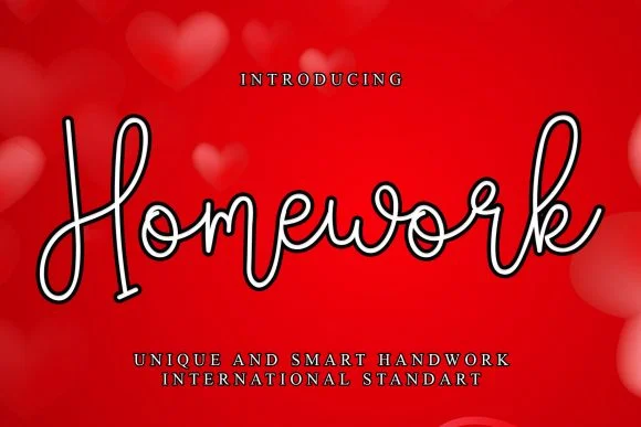 Homework Font by GiaLetter by GiaLetter — Script Handwritten Font